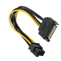 Cable adaptador de alimentación SATA de 6 pines a PCIe de 6 pines para ordenador PC, cable de extensión de 20 cm de 6 pines a SATA PCI-Express