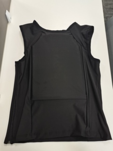 Cremallera lateral Elástico Negro Ligero Protector Anti Puñalada Ocultable IIIA VIP Camisa Seguridad Stabproof 3A Chaleco - Product Image 5