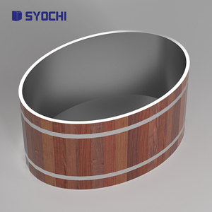 Syochi acciaio e cedro di legno impermeabile vasca idromassaggio fredda per bagno di ghiaccio refrigeratore - Product Image 1
