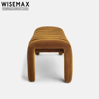 WISEMAX – mobilier de salon moderne, chaise de chambre à coucher en tissu de velours moderne, banc d'extrémité de lit