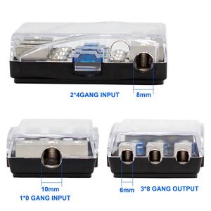 12V 60A 3Gang pemegang Fuse distribusi daya otomatis tembaga Aloi seng ANL otomotif - Product Image 3