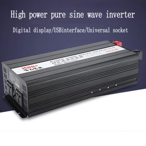 เครื่องแปลงไฟ 60V 4000W คลื่นไซน์บริสุทธิ์ ช่องจ่ายไฟ AC เดี่ยว 60Hz สำหรับใช้ในรถยนต์ ภายนอกบ้าน รองรับเครื่องอัดอากาศ ใช้ในบ้านได้ รองรับ OEM รุ่น HJ2S-60--4000 - Product Image 2