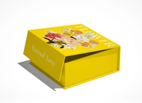 Boîte cadeau noire mate personnalisée de luxe avec fermeture magnétique, écologique, réutilisable, insert en mousse personnalisé, impression quadricolore