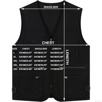 Gilet de Sécurité Respirant à Multiples Poches avec Fermeture Éclair pour Hommes, Vestes de Travail Décontractées d'Extérieur, Gilet de Pêche et Photographie