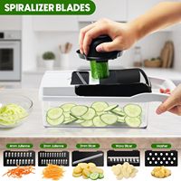 Keuken 23-in-1 handmatige mandoline keuken ui knoflook voedselhakker multifunctionele aardappel snijder rasp fruit groente snijmachine