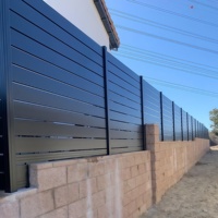 Pagar Aluminium Horizontal Berkualitas Tinggi untuk Privasi Taman, Pagar Aluminium Dekoratif untuk Privasi Luar Ruangan, Pagar Aluminium DIY