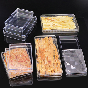 SUNSHING Flat Clear Acrylic Container with Lid Transparent Plastic Candy Box for Food Snack Biscuit <b>Sweet</b> Nuts <b>Packaging</b> Storage - Product Image 2