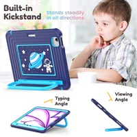 Kinderfreundliches Design Tablet-Schutzhülle mit Eingebautem Ständer und Stifthalter für iPad Air11 M3 A3266(2025) Air11 M2 A2902 (2024)
