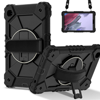 Étui robuste et résistant pour Samsung Tab A7 Lite 8.7 T225 T220 2021 avec support rotatif à 360°, dragonne et bandoulière, adapté aux enfants, OEM ODM