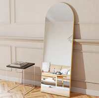 Miroir de table à maquillage sur pied extra large, moderne, fait main, avec éclairage LED et garantie de 5 ans