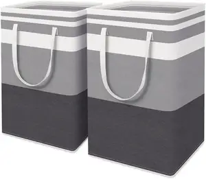 2023新款防水棉麻洗衣篮篮子衣服容器可折叠大容量脏衣篮