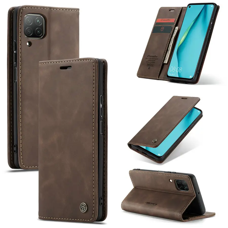Bestseller Amazon Voor Huawei P40 Lite Case Fold Stand Telefoon Cover Voor Huawei P50 Leather Flip Case P30 Lite p30 P20 Portemonnee