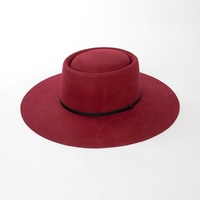 Chapeau Fedora polyvalent et simple avec décoration de ceinture, chapeau haut de forme, nouveau style 2025, large bord rétro, chapeau en feutre 100% laine