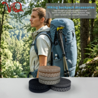 Sangle en polyester tissée à chevrons bicolore personnalisée 25 mm (1 pouce) pour sangle de sac à dos de randonnée avec logo