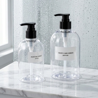 Bouteilles d'emballage pour savon liquide, flacon de savon liquide blanc mat 300 ml, bouteille d'emballage de savon liquide vide de luxe, finition mate