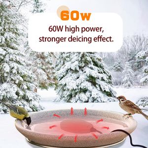60W Birdbath Deicer <span class=keywords><strong>Garden</strong></span> Yard Lawn <span class=keywords><strong>Chicken</strong></span> Calentador de agua Accesorio para el cuidado de mascotas para Bird Bath - Product Image 6