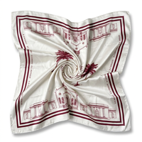 Selendang Sutra Persegi Kustom, Bandana Rambut Satin yang Dipersonalisasi, Selendang Leher dan Kepala Premium untuk Wanita, Hadiah Pesta Pernikahan yang Elegan.