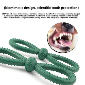 Juguete Masticable de Goma Resistente para Perros, Palo Molar para Mascotas, Cuerda para Limpieza de Dientes, Juguete Interactivo de Entrenamiento, No Tóxico, Resistente a Mordidas, para Cachorros - Product Image 2