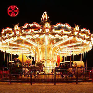 Parque de atracciones para niños Fun Ocean <span class=keywords><strong>Carousel</strong></span> 16 Passenger Parque de atracciones chino Carrusel de caballos eléctricos para la venta de parques - Product Image 4