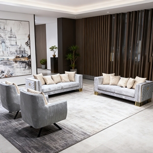 PZCN HOME Ensemble de canapés carrés rembourrés en <span class=keywords><strong>velours</strong></span> moderne et résistant à l'usure pour appartements et hôtels - Product Image 3