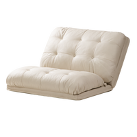 Canapé pouf crème couleur crème simple double pliant deux-en-un chambre salon pour baies vitrées Tatami Style canapé paresseux