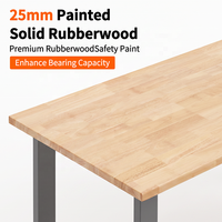 Table en bois massif moderne minimaliste sur mesure, polyvalente pour servir de bureau de travail, de bureau d'ordinateur, de bureau d'ordinateur portable ou de table à manger