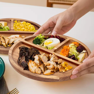 Assiette de portion individuelle en bois d'acacia, écologique, durable, en bois, approvisionnement en vrac, assiette en bois d'acacia - Product Image 5