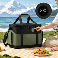 Sac de pique-nique isotherme portable personnalisé 26L, étanche, souple, durable, avec affichage intelligent de la température, pour aliments et boissons