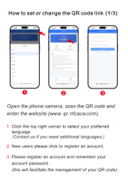 Support de table avec code QR dynamique Google Review en PVC et NFC pour menu de restaurant, Instagram, Facebook, WhatsApp, LinkedIn