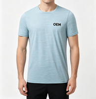 T-shirt de sport uni pour homme en polyester 180 GSM, séchage rapide, respirant, certifié OEKO-TEX, sérigraphié en usine, pour la vente en gros aux marques de vêtements de sport pour hommes