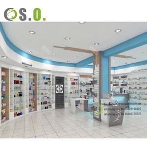 Étagères de pharmacie haut de gamme magasin de santé support mural étagères en verre pour affichage de meubles de pharmacie - Product Image 6