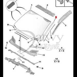 Pare-brise côté gauche pour citroën <span class=keywords><strong>C4</strong></span> c-triomphe 2006 — 2010 (B53), accessoire de voiture, sans logo, 8120Q2 - Product Image 4