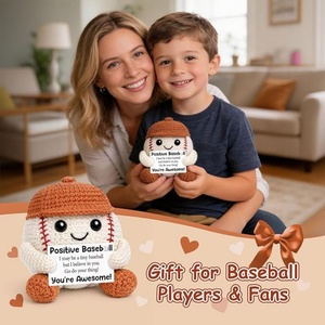 Juguetes de Peluche Tejidos a Mano con Temática de Béisbol, Ideales <span class=keywords><strong>para</strong></span> la Temporada de Regreso a Clases, Pequeños <span class=keywords><strong>Regalos</strong></span> <span class=keywords><strong>para</strong></span> San Valentín y Pascua - Product Image 2