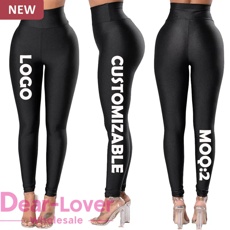 Dear-Lover Venta al por mayor Logotipo personalizado 2024 Cintura alta Deportes Gimnasio Entrenamiento Medias Scrunch Butt Lifting Push Up Yoga Leggings para mujeres