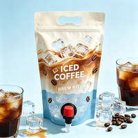 En gros, Sachet Doypack 1L 3L 5L en feuille d'aluminium aseptique avec bec verseur et robinet, pour concentré de café froid, qualité alimentaire, OEM