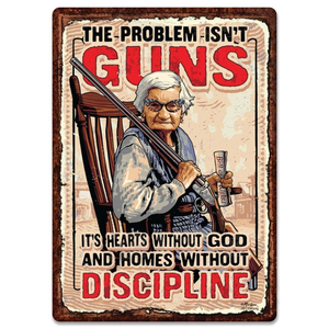 批发定制金属标志复古复古警示金属标志 - Product Image 6