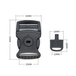 東南アジアPOM製1インチプラスチック製手錠バックル、キー付きロック、25mm、アウトドアバッグ、ハンドバッグアクセサリー、チャイルドセーフティチェア用 - Product Image 1