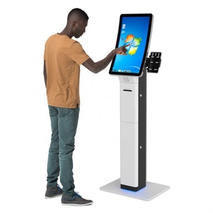 Kiosco de Pago Automático Inteligente de Autoservicio para Hotel de 23.6 Pulgadas con Dispensador de Tarjetas y Escáner de Pasaportes - Product Image 1