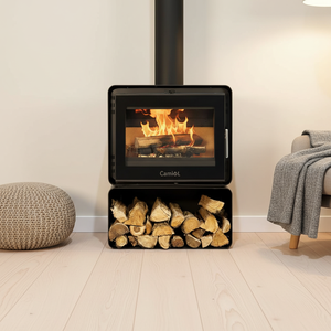 Poêle à bois à économie d'énergie avec <span class=keywords><strong>plaque</strong></span> en acier épaissie pour une puissance thermique élevée - Product Image 1