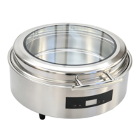 Réchaud de buffet électrique en acier inoxydable de qualité hôtelière, chauffe-plats isolé pour équipement de restauration
