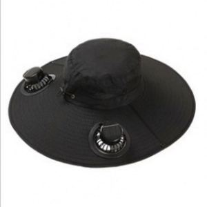 หมวกบักเก็ตลายพรางดิจิตอลปีกกว้างพร้อมพัดลมระบายความร้อนพลังงานแสงอาทิตย์ สำหรับกิจกรรมกลางแจ้ง ท่องเที่ยว ตกปลา เดินป่า กีฬาลำลอง ป้องกันแสงแดด - Product Image 1