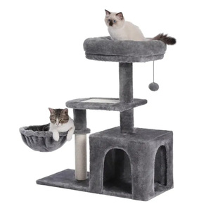 Nouveau tour de chat à quatre étages jouet sisal couvert <span class=keywords><strong>colonne</strong></span> à gratter support d'escalade écologique chaton activité JINXIN arbre à chat - Product Image 6