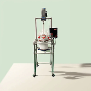 High Reliability Double Layer Cylindrical Reactor with PTFE Stirring and Integrated <b>Heating</b> Jacket System - Product Image 2