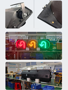 Feux de signalisation routière solaires certifiés CE, flèche gauche, flèche droite, figure-30 cm, 300 mm, avec bol LED résistant aux chocs - Product Image 4