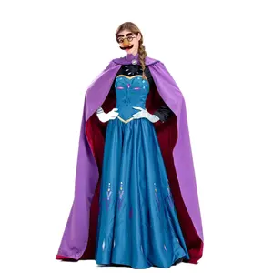 Kaliteli film Elsa yetişkin Cosplay fantezi parti elbisesi kostümleri HPCS-0016