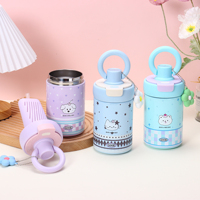 Bouteille d'eau en acier inoxydable sans BPA, avec logo personnalisé, 550 ml, couvercle 2 en 1 avec poignée, gourde portable