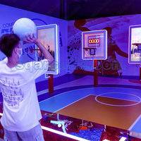 SQactivaPlay Machine d'arcade simulateur de jeu de basket-ball interactif en métal pour usage commercial en intérieur, multi-tension