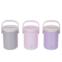 1.8L 3 en 1 Rechargeable Double Couche Isolation Thermique Thermique En Acier Inoxydable 304 Fiole Isolée Sous Vide Thermos Pot Alimentaire