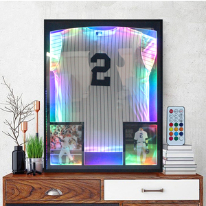 Cadre de maillot agrandir taille cadre de maillot de basket-ball avec carton et lumières de couleur LED cadre d'affichage de maillot de sport - Product Image 4