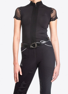 Camiseta Ecuestre de Manga Corta para Mujer, Camiseta de Equitación, Estilo Show, Personalizable - Product Image 2